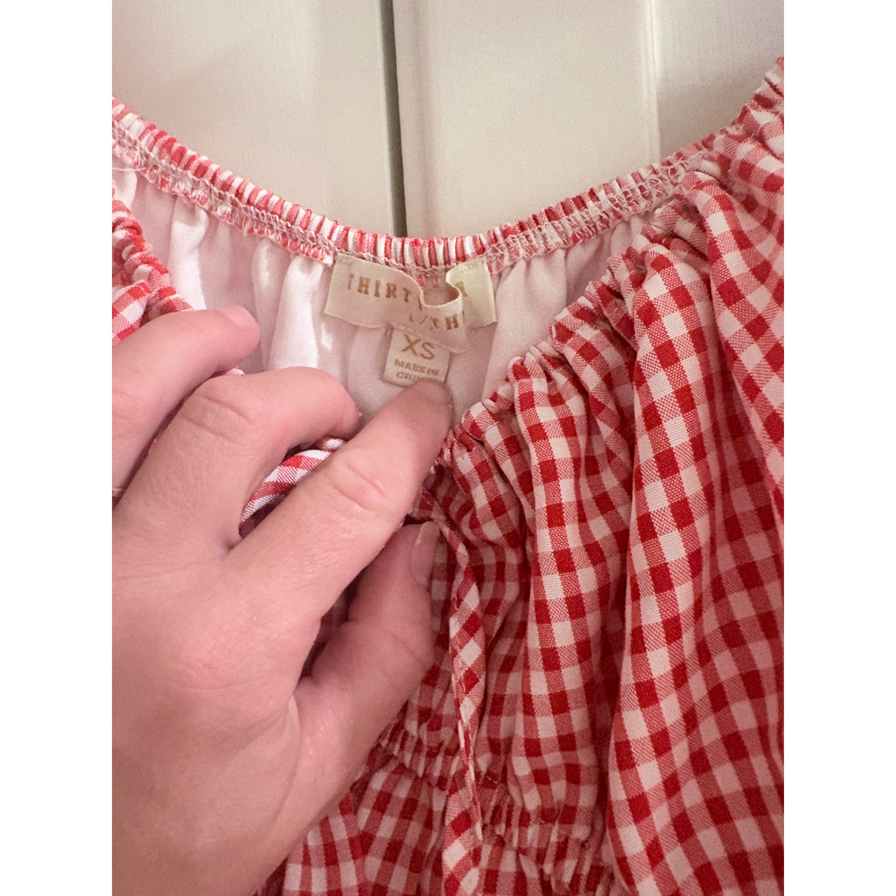 Thirteen Clothing Red Gingham Mini Dress - Picture 2 of 3